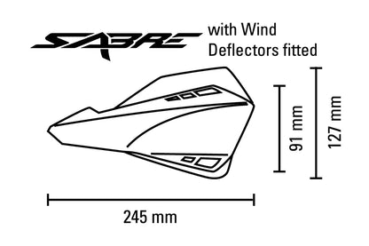 BARKBUSTERS SABRE MX/ENDURO HANDGUARDS – BLACK (WITH DEFLECTORS IN BLACK)