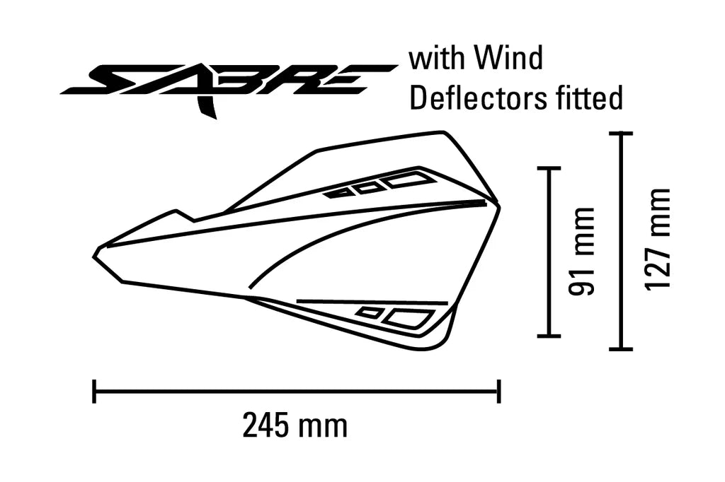 BARKBUSTERS SABRE MX/ENDURO HANDGUARDS – YELLOW HIVIZ (WITH DEFLECTORS IN BLACK)