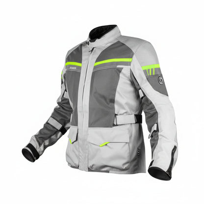 RYNOX STEALTH AIR PRO JACKET-GREY HI-VIZ GREEN