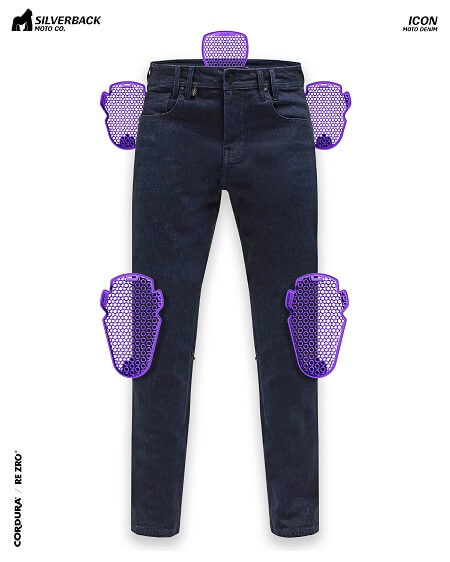 SILVERBACK ICON MOTORCYCLE RIDING DENIM INDIGO BLUE