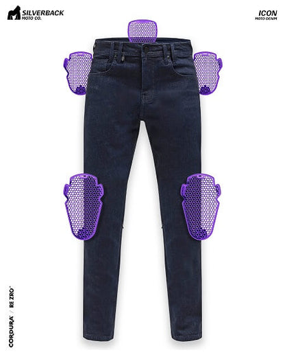 SILVERBACK ICON MOTORCYCLE RIDING DENIM INDIGO BLUE