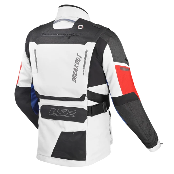 LS2 BREAKOUT MAN JACKET GREY-BLUE-RED (AA CERTIFIED)