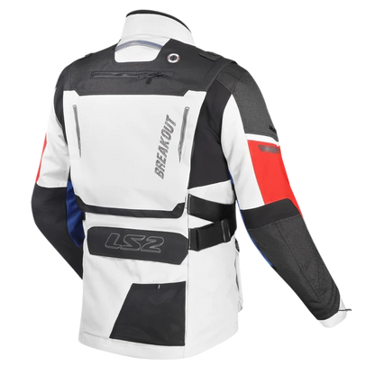 LS2 BREAKOUT MAN JACKET GREY-BLUE-RED (AA CERTIFIED)