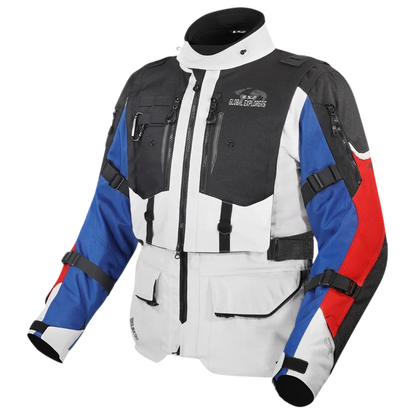 LS2 BREAKOUT MAN JACKET GREY-BLUE-RED (AA CERTIFIED)