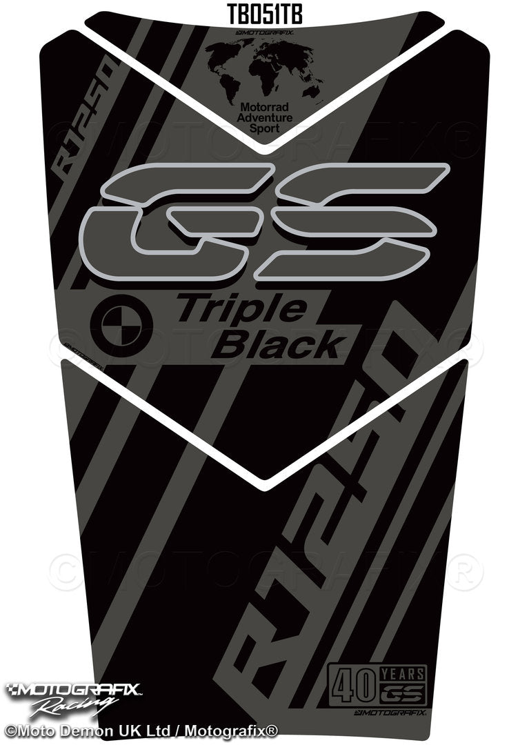 MOTOGRAFIX BMW R1250GS ADVENTURE 2020–2023 MOTORCYCLE TANK PAD PROTECTOR 3D GEL TB051TB