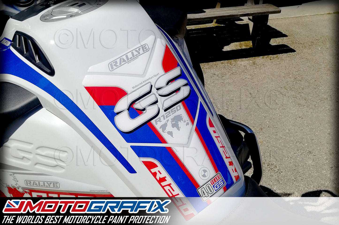 MOTOGRAFIX BMW R1250GS ADVENTURE 2020-2023 MOTORCYCLE TANK PAD PROTECTOR 3D GEL – TB051WBR