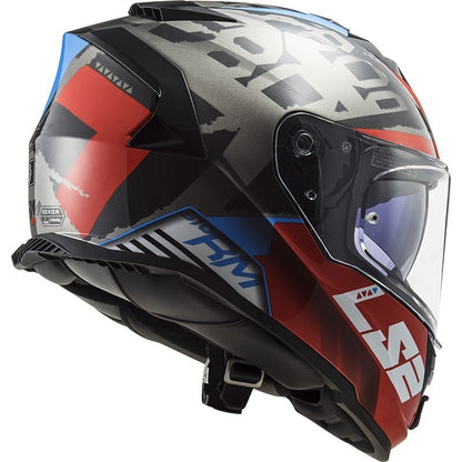 LS2 FF800 STORM II SPRINTER BLACK RED TITANIUM