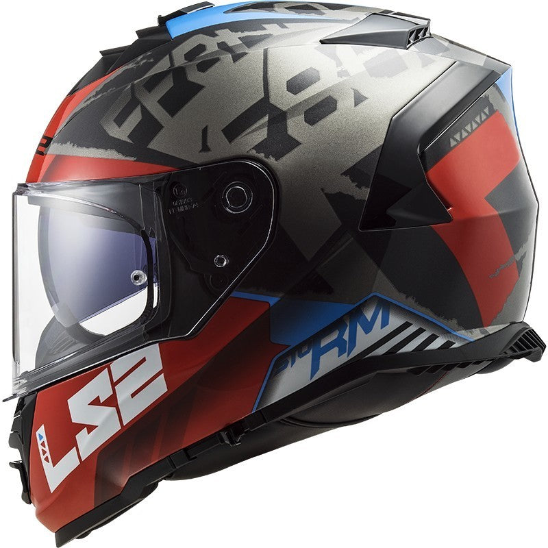 LS2 FF800 STORM II SPRINTER BLACK RED TITANIUM