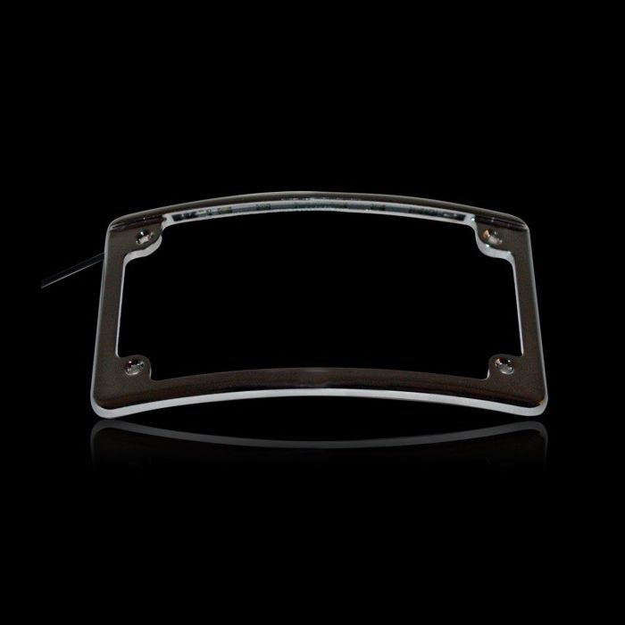 CUSTOM DYNAMICS – RADIUS MOTORCYCLE PLATE FRAMES WITH LED TAG ILLUMINATION – CHROME