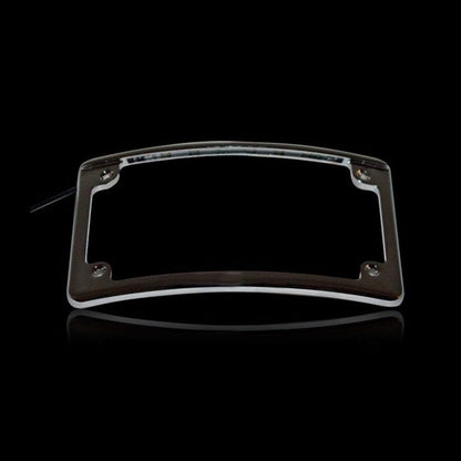 CUSTOM DYNAMICS – RADIUS MOTORCYCLE PLATE FRAMES WITH LED TAG ILLUMINATION – CHROME