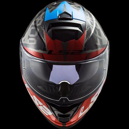 LS2 FF800 STORM II SPRINTER BLACK RED TITANIUM