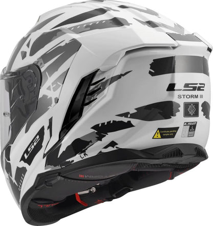 LS2 FF800 STORM III KAOS WHITE GREY