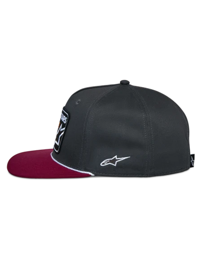 ALPINESTARS INTUITIVE SNAPBACK HAT-GREY RED