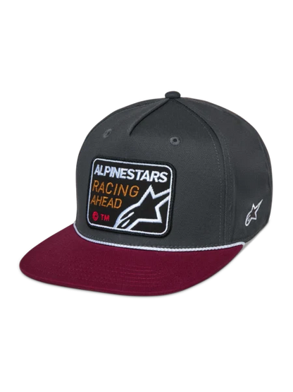 ALPINESTARS INTUITIVE SNAPBACK HAT-GREY RED