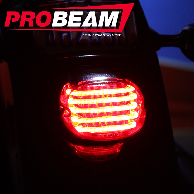 CUSTOM DYNAMICS – PROBEAM® LOW PROFILE RUN & BRAKE MOTORCYCLE LED TAILLIGHT