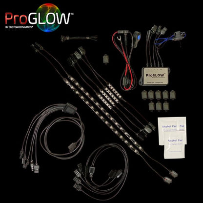 CUSTOM DYNAMICS – ProGLOW™ COMPLETE COLOR-CHANGING MOTORCYCLE ACCENT LIGHT KITS