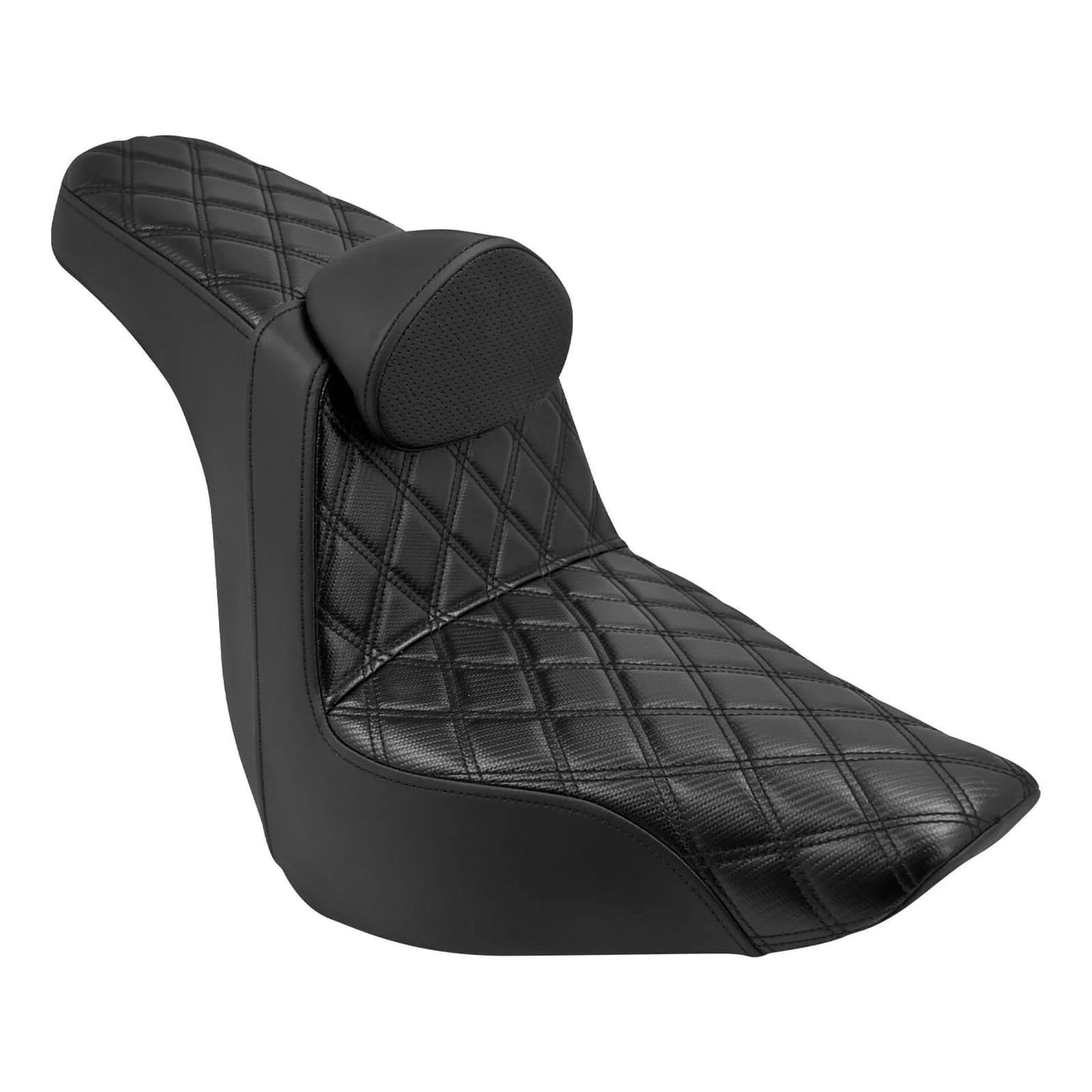 DIAMOND-STITCHED MOTORCYCLE SEAT FOR HARLEY SOFTAIL LOW RIDER / S