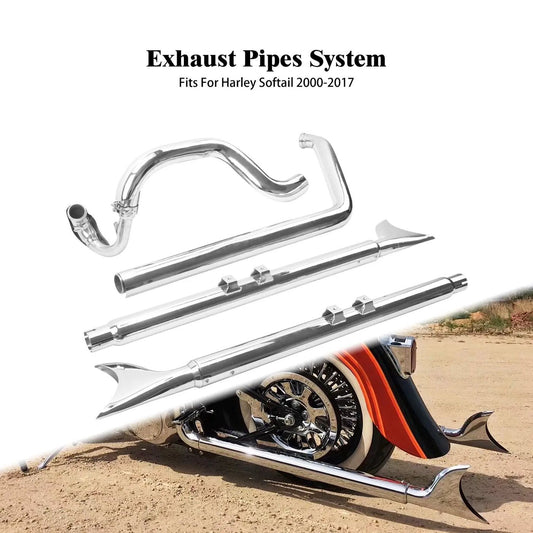 HARLEY-DAVIDSON FISHTAIL EXHAUST FOR TWIN CAM SOFTAIL MODELS