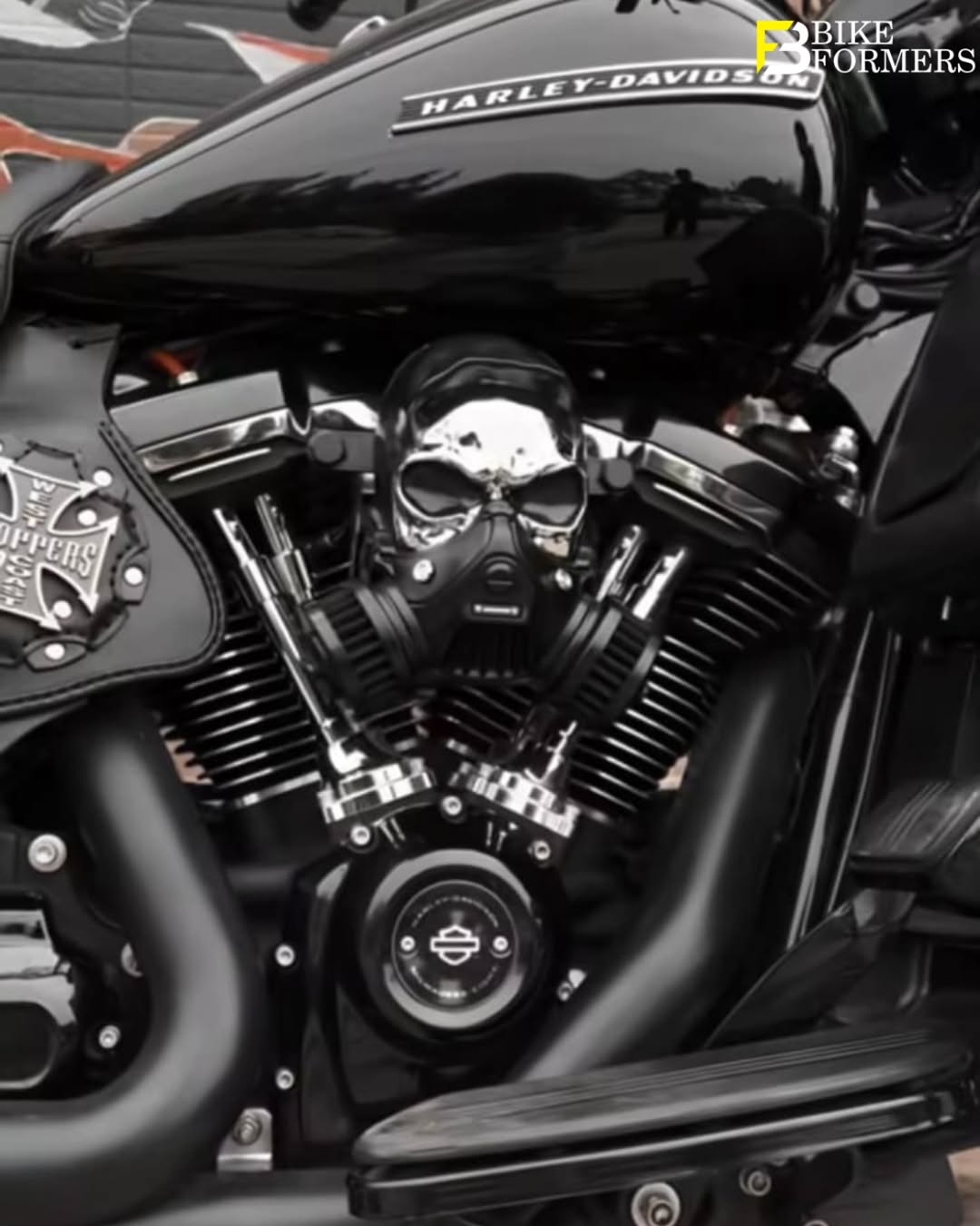 SKULL V-WIN INTAKE FOR MILWAUKEE EIGHT SOFTAIL & TOURING 2017-2024