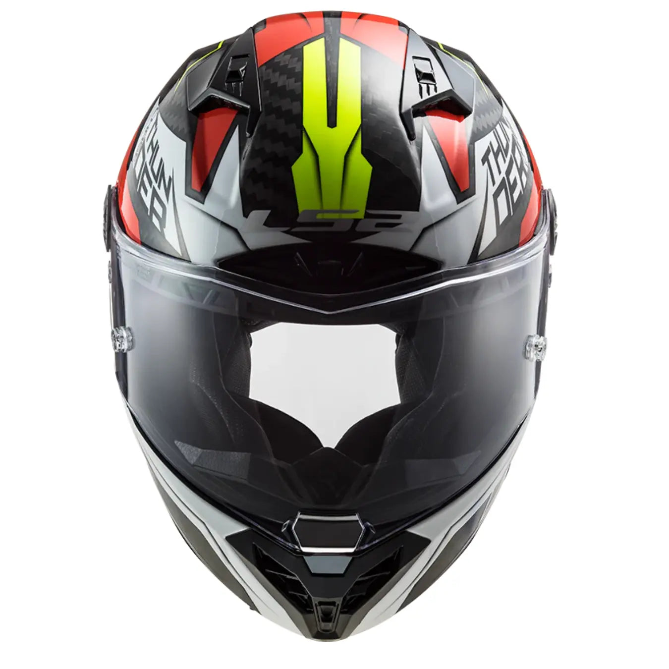 LS2 FF805 THUNDER CARBON CHASE GLOSS WHITE RED